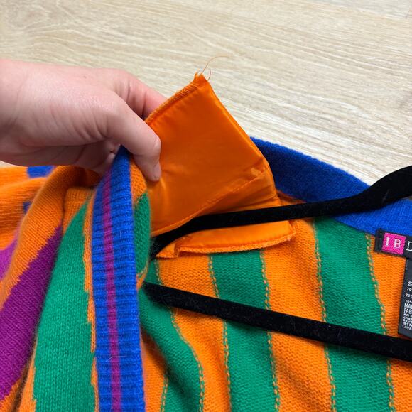 Vintage 90’s IB Diffusion Lambswool Cardigan Women’s L - Picture 4 of 5